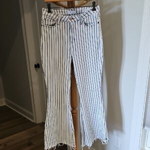 Judy Blue Navy and White Vertical Stripe Jeans